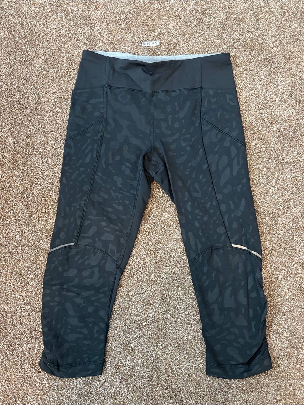 lululemon athletica Black Patterned Capri Leggings